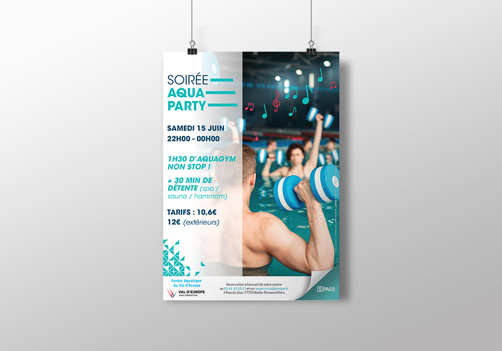 affiche - centre aquatique val d'europe