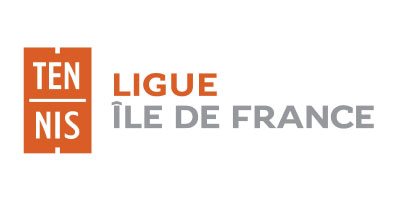 a logo with orange and grey text